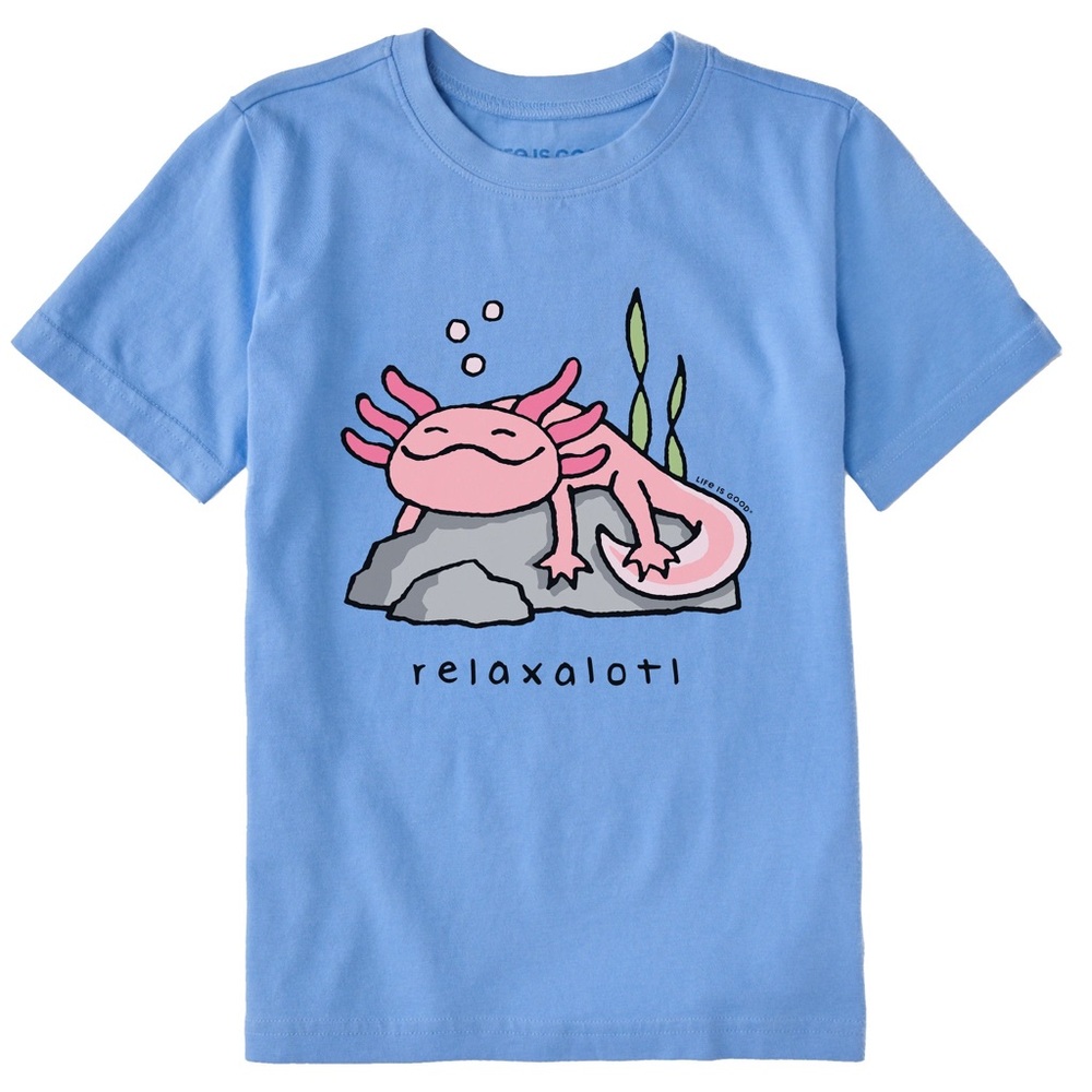 Blue T-Shirt with Relaxalotl Design